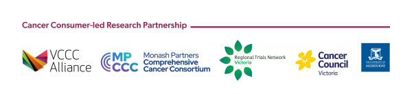 Cancer Consumer led Research Partnership logo lock up V8